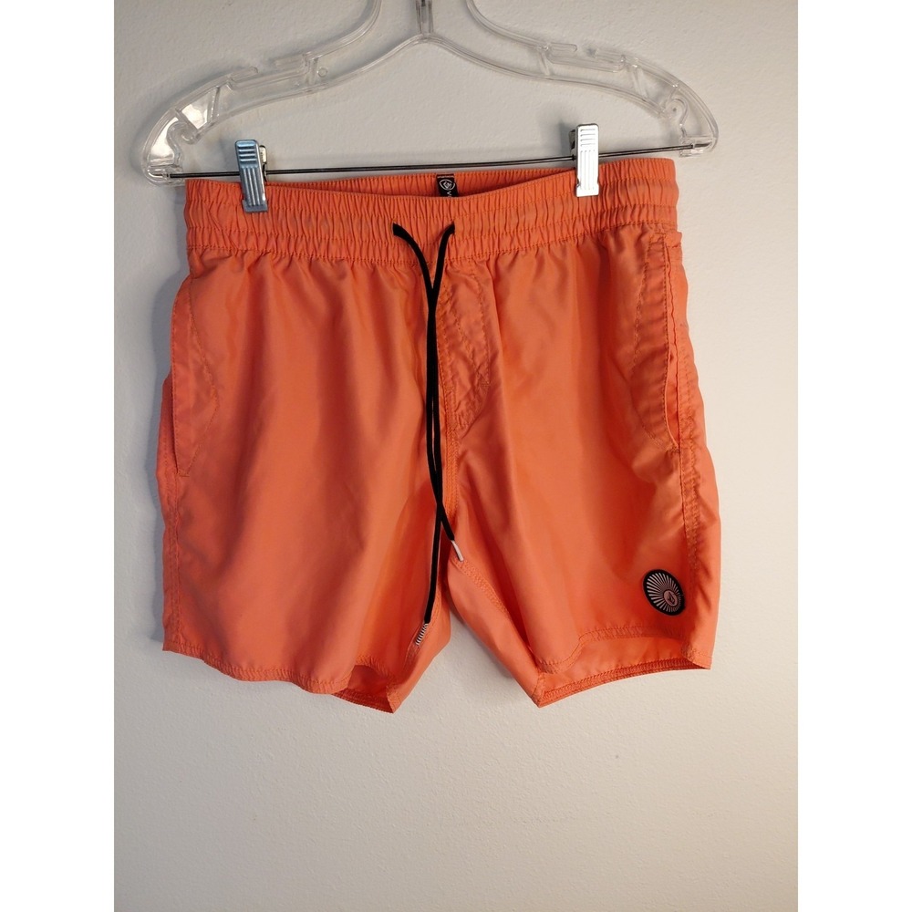 Volcom Lido Solid Volley Sz S ShortsOrange swim trunks board beachwear Vacation